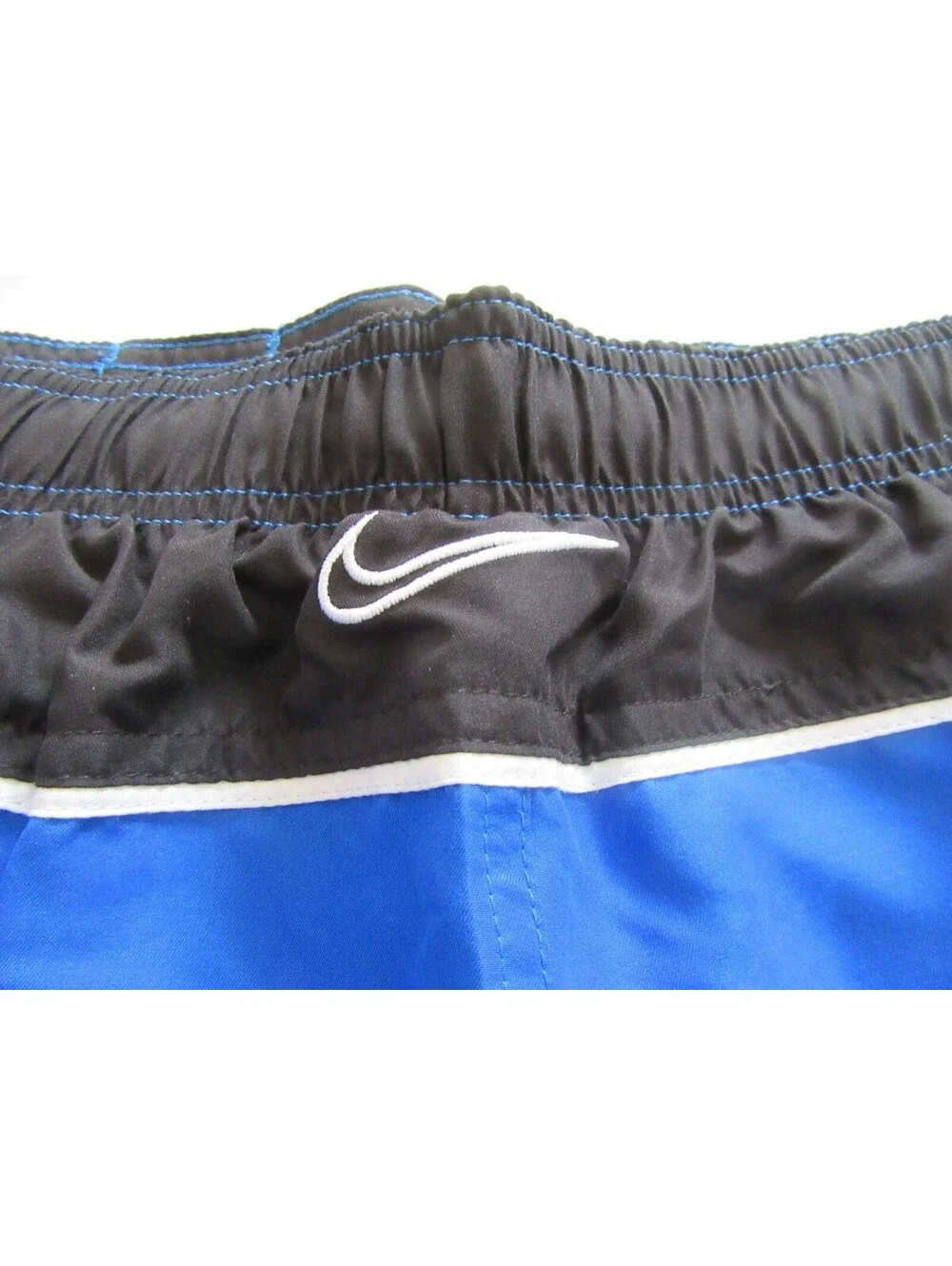 Nike Mens Volley Swim Trunks Blue Black and White NESS6413 Sze M Medium NWT